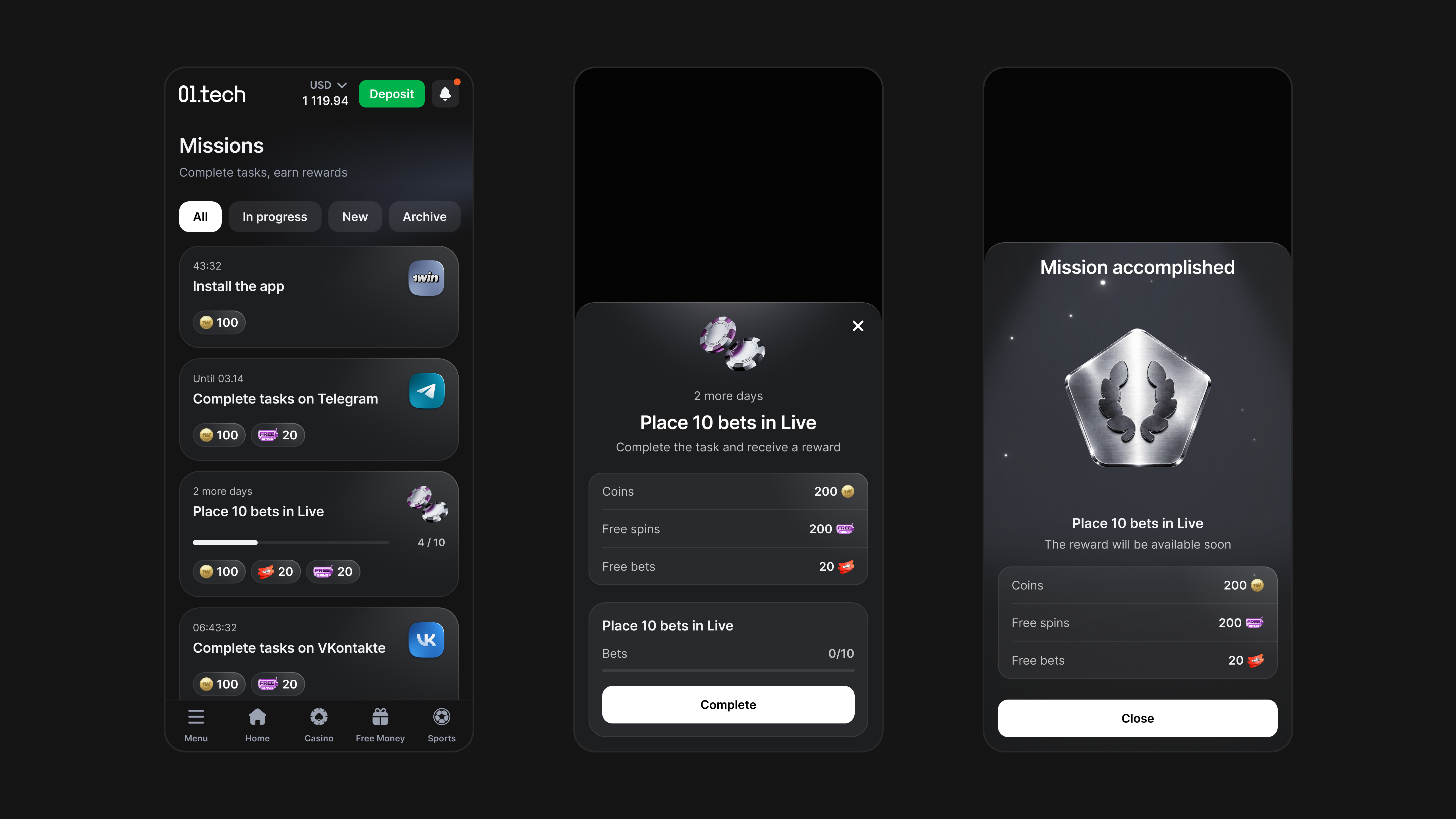 01.tech mission screens