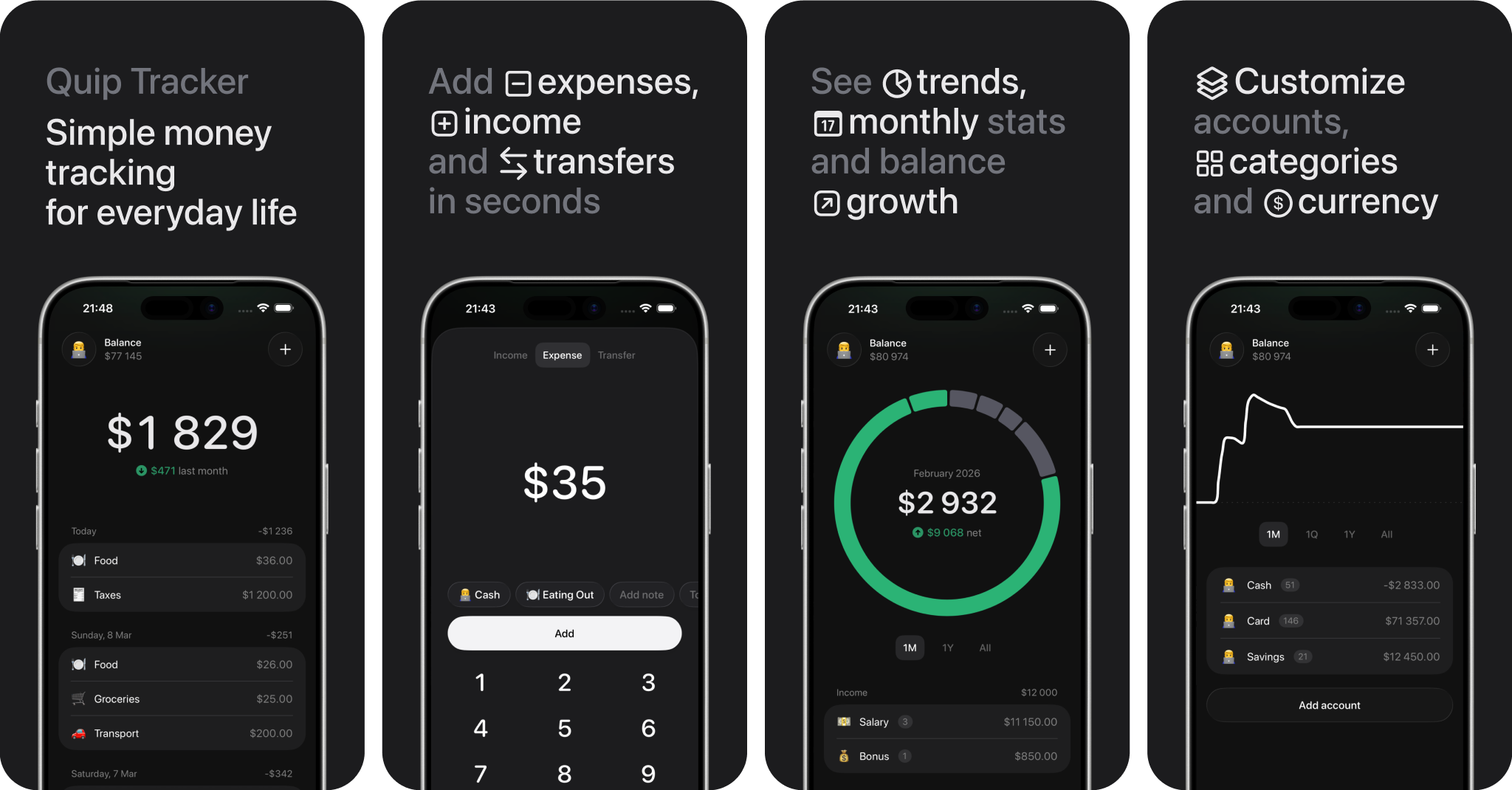 Quip App Store screenshots